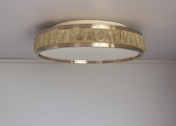 Fine French Nickel and Glass “Queen’s Necklace” Ceiling Light by Perzel - Image 2