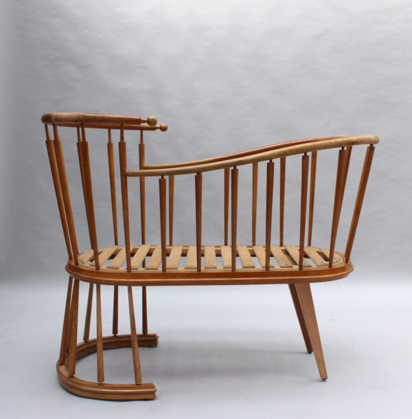 Fine French 1950s Cradle by Max Ingrand - Image 3