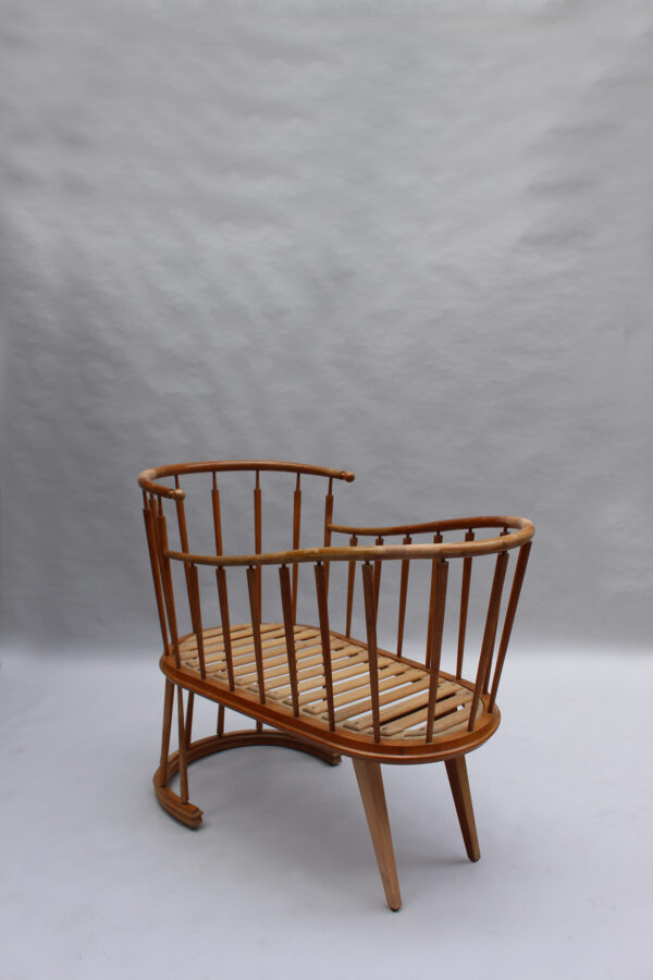 Fine French 1950s Cradle by Max Ingrand - Image 12