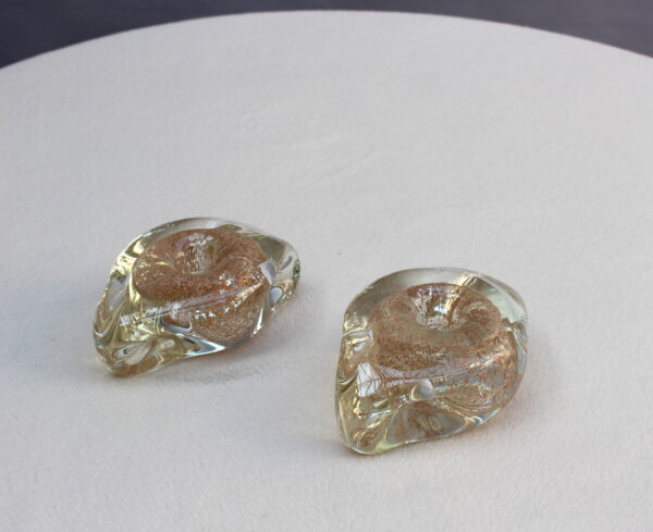 Two Handblown Glass Candlestick Holders by Andre Thuret (sold as a pair) - Image 12