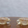 Two Handblown Glass Candlestick Holders by Andre Thuret (sold as a pair)