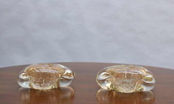 Two Handblown Glass Candlestick Holders by Andre Thuret (sold as a pair) - Image 8