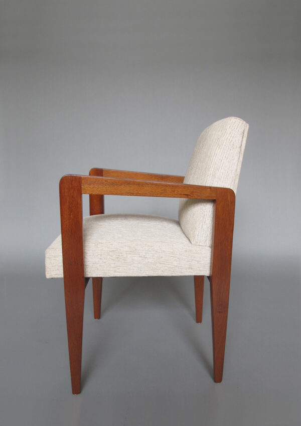 Fine French Art Deco Mahogany Arm Chair - Image 4