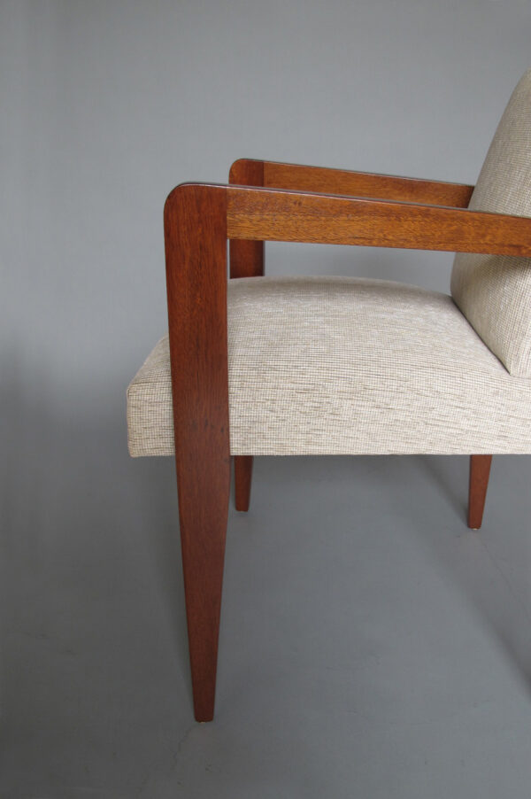 Fine French Art Deco Mahogany Arm Chair - Image 11