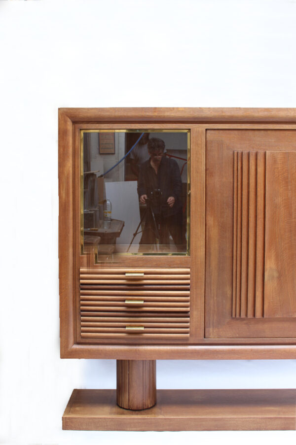 Fine Large French 1930s Oak Cabinet by Dudouyt - Image 4