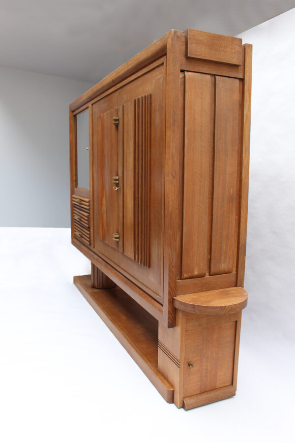 Fine Large French 1930s Oak Cabinet by Dudouyt - Image 13