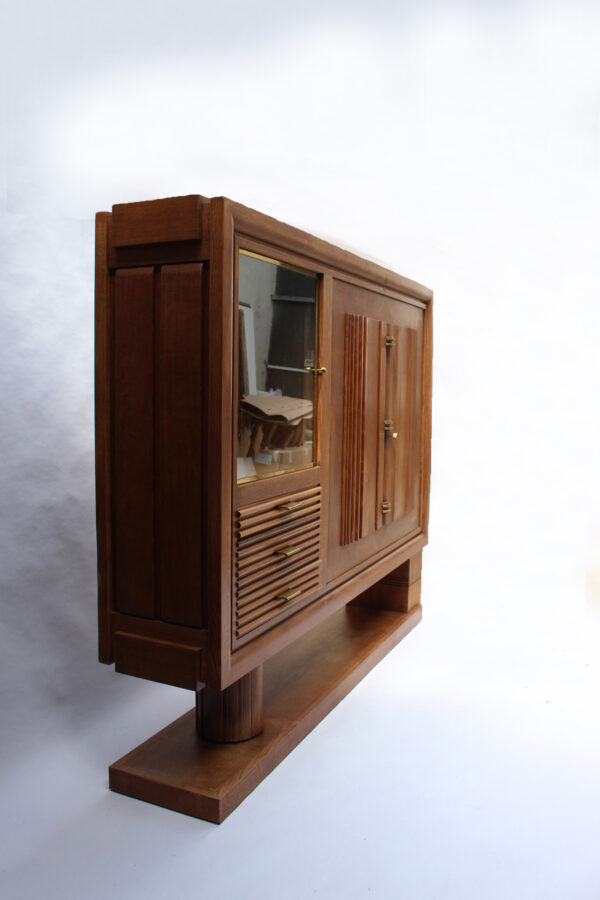 Fine Large French 1930s Oak Cabinet by Dudouyt - Image 2