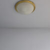 Fine French 1950s Glass and Brass Flush Mount by Perzel
