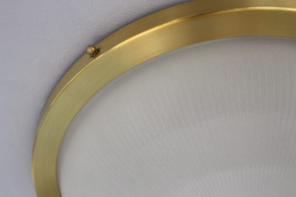 Fine French 1950s Glass and Brass Flush Mount by Perzel - Image 10