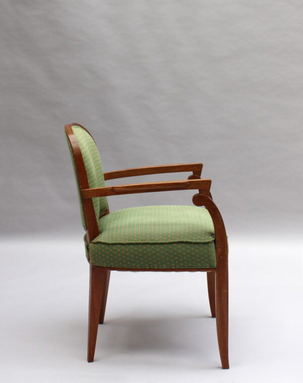 Pair of Fine French 1940s Mahogany Armchairs by Jules Leleu - Image 9