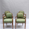 4 Fine French 1940s Mahogany Armchairs by Jules Leleu