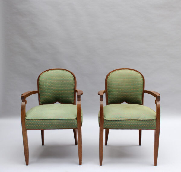 Pair of Fine French 1940s Mahogany Armchairs by Jules Leleu - Image 2