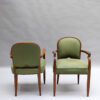 Pair of Fine French 1940s Mahogany Armchairs by Jules Leleu