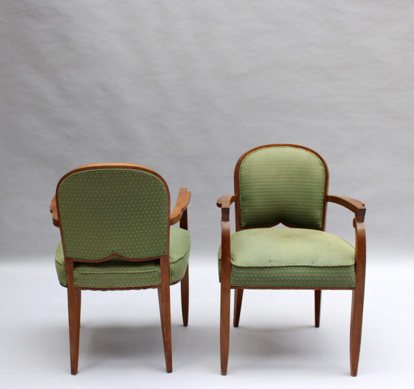 Pair of Fine French 1940s Mahogany Armchairs by Jules Leleu - Image 5