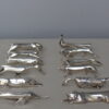 Set of 12 Fine French Art Deco Silver plated 