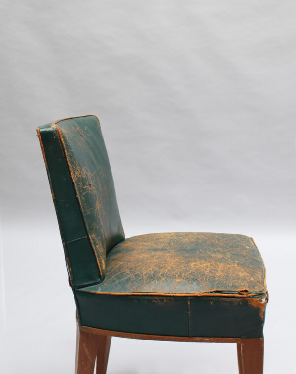 2 Fine French 1930s Oak Side Chairs - Image 11