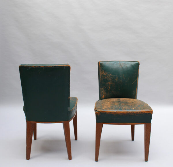 2 Fine French 1930s Oak Side Chairs - Image 4