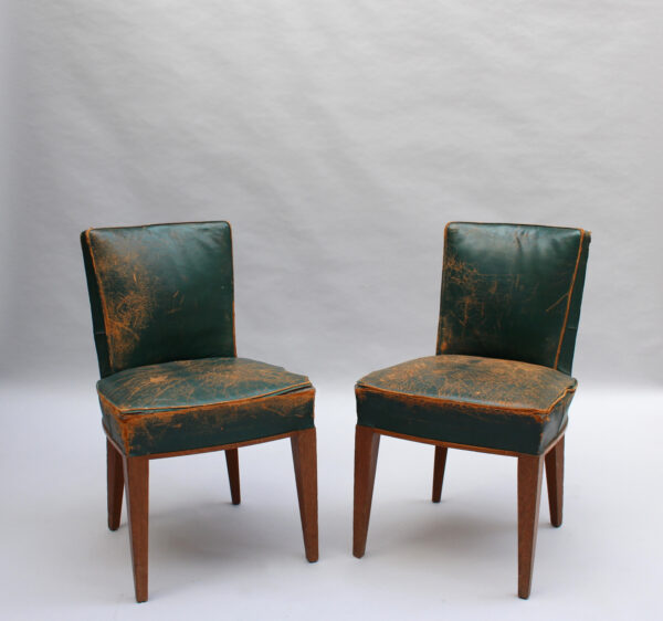 2 Fine French 1930s Oak Side Chairs - Image 14