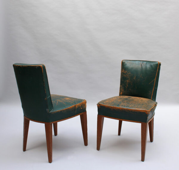 2 Fine French 1930s Oak Side Chairs - Image 5