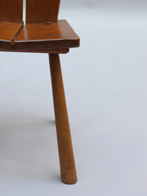 8 Fine French 1950s Beech Dining Chairs - Image 14