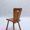 Set of 8 Fine French 1950s Beech Dining Chairs