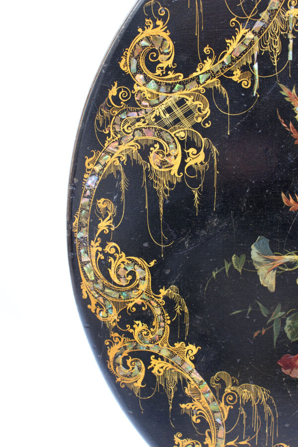 Fine French Napoleon III Lacquered Tilt-Top Table - Image 13