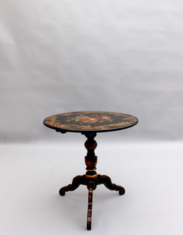 Fine French Napoleon III Lacquered Tilt-Top Table - Image 4