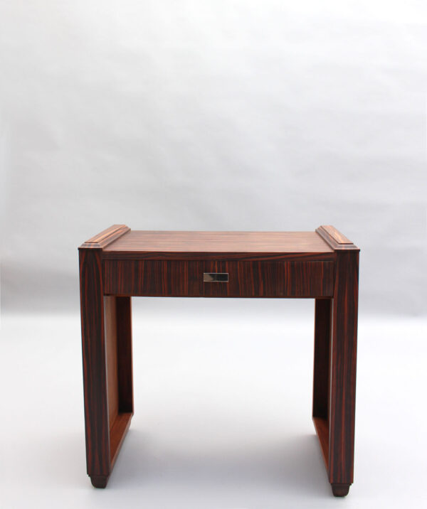 Fine French 1930s Macassar Ebony Writing Table - Image 3