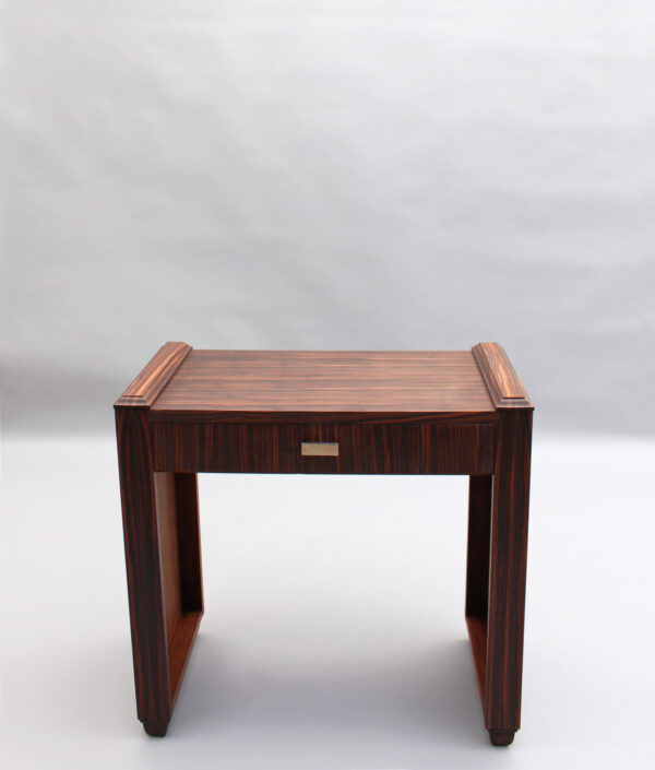 Fine French 1930s Macassar Ebony Writing Table - Image 4