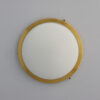 Fine French 1950s White Opaline Glass and Brass Flush Mount by Perzel