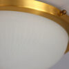 Fine French 1950s Glass and Brass Flush Mount by Perzel