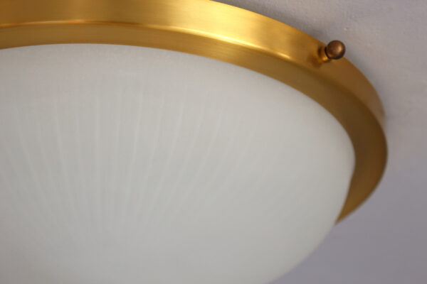 Fine French 1950s Glass and Brass Flush Mount by Perzel - Image 13