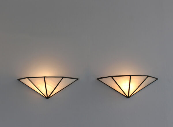 Rare Pair of French 1920s Wall Lights by Jean Perzel - Image 11