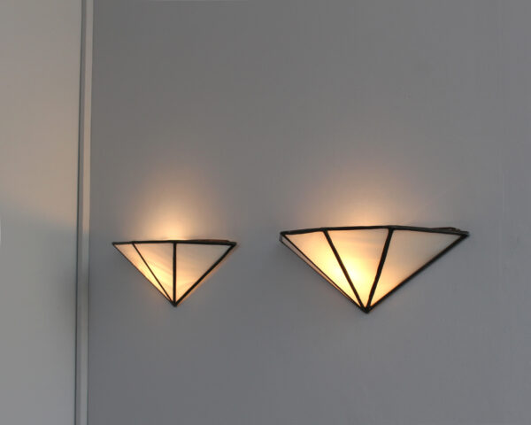 Rare Pair of French 1920s Wall Lights by Jean Perzel - Image 12