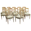 Set of 12 Fine French Art Deco Walnut Chairs by Jules Leleu '10 Side and 2 Arm'