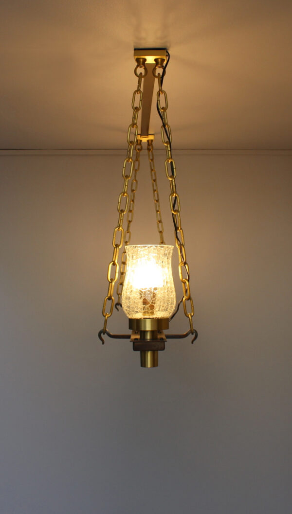 Fine French Midcentury 7 Linear Lights Chandelier by Perzel - Image 7