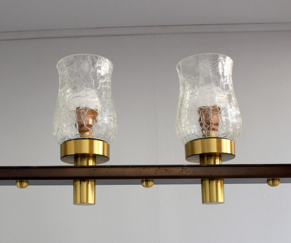 Fine French Midcentury 7 Linear Lights Chandelier by Perzel - Image 10