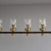 Fine French Midcentury 7 Linear Lights Chandelier by Perzel