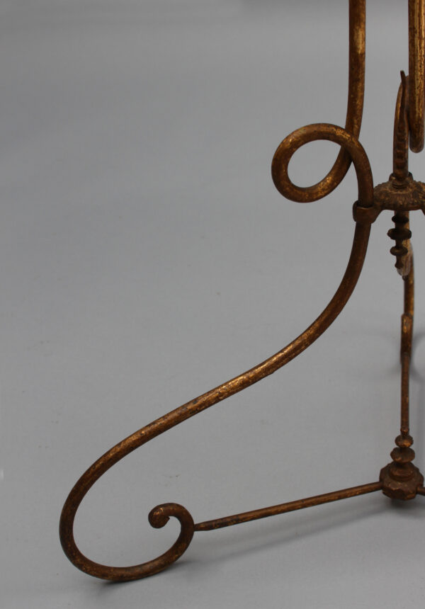 Pair of Fine French 1940s Wrought Iron and Black Opaline Pedestal Stands - Image 13