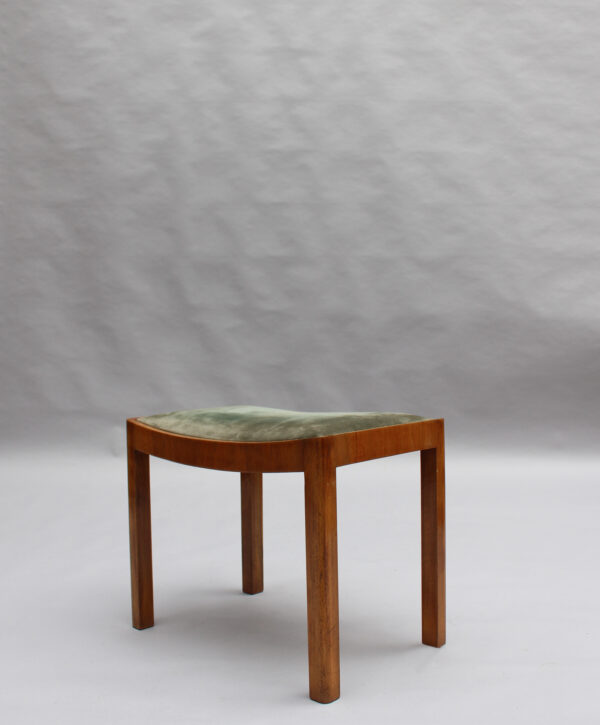 Fine French 1930s Walnut Curule Bench Stool - Image 5