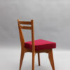 Set of 4 Fine French 1950s Oak Dining Chairs by Guillerme et Chambron