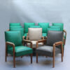 Set of 12 Fine French 1950s Oak Armchairs by Marcel Gascoin