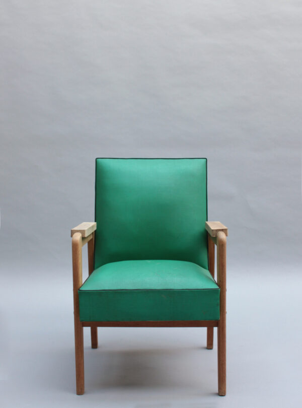 12 Fine French 1950s Oak Armchairs by Marcel Gascoin - Image 2