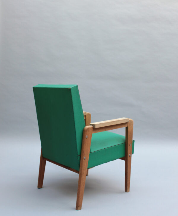 12 Fine French 1950s Oak Armchairs by Marcel Gascoin - Image 5