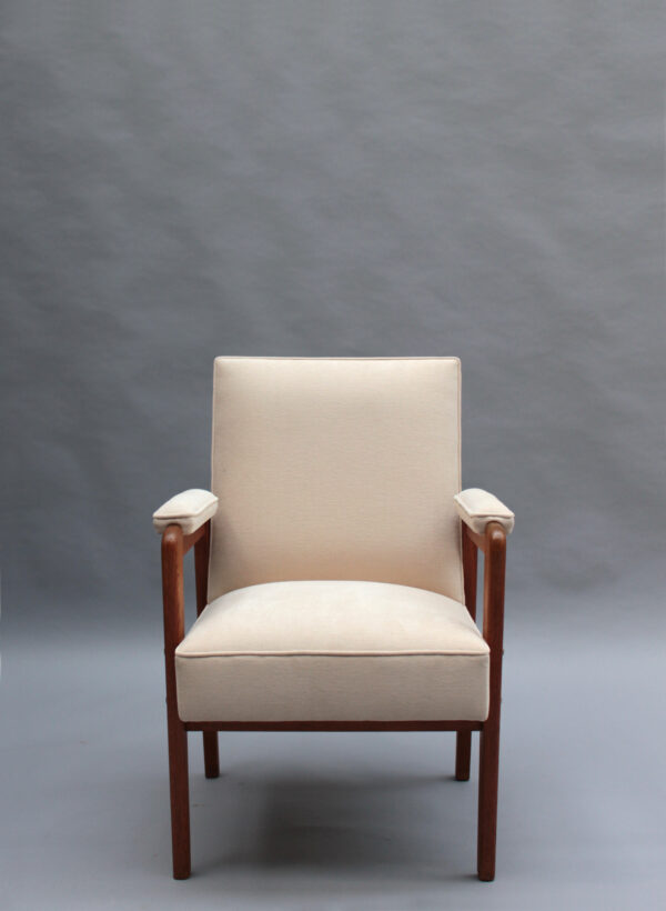 12 Fine French 1950s Oak Armchairs by Marcel Gascoin - Image 11