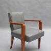11 Fine French 1940s Oak Armchairs by Jacques Quinet