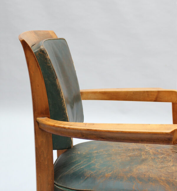 Fine French 1930s Desk Chair Attributed to Alfred Porteneuve - Image 9