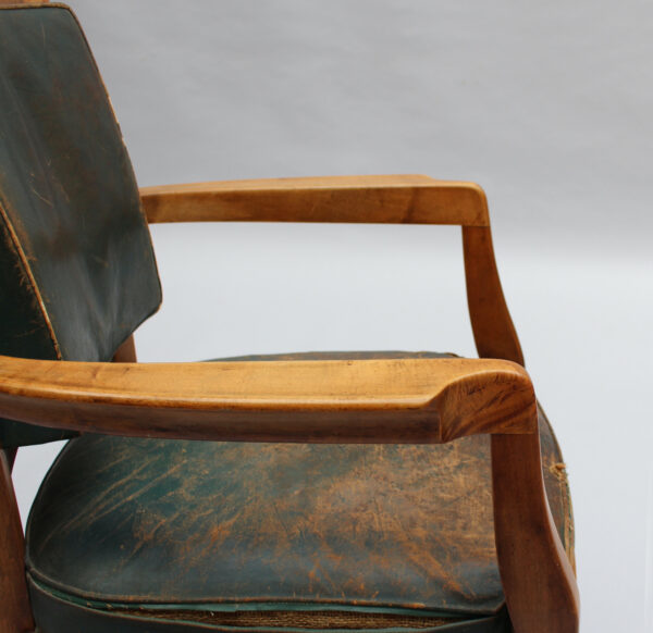 Fine French 1930s Desk Chair Attributed to Alfred Porteneuve - Image 10