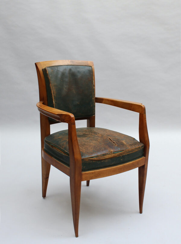 Fine French 1930s Desk Chair Attributed to Alfred Porteneuve - Image 3