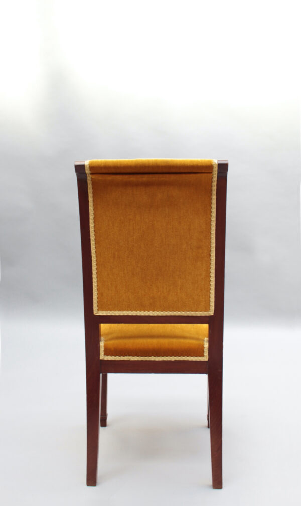 Set of 10 Fine French Art Deco Mahogany Dining Chairs - Image 6